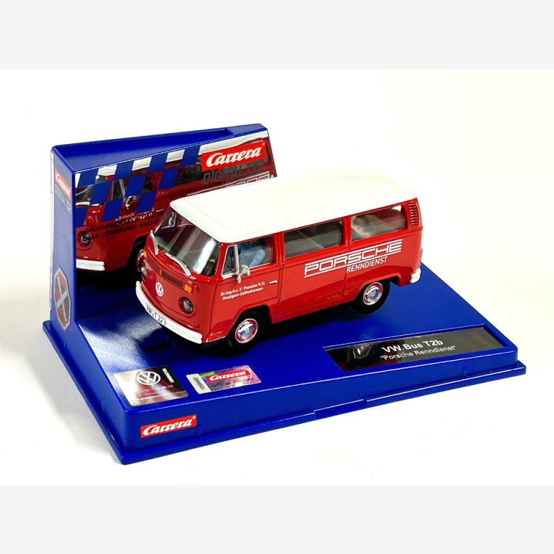 Carrera - 20031096 - VW Bus T2b « Porsche Racing Service » - Échelle 1/32 - DIGITAL 132 - Feux Avant/Arrière/Stop - Voiture Slot