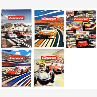 5 verschiedene Carrera Blechtafeln "60 Jahre Carrera" 30 X 50 cm