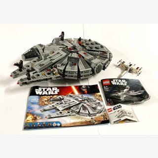Star Wars Millennium Falkon Ds-MyBlocks - Set "1381 Teile" + Lego X-Wing Starfighter "87 Teile"