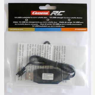 Carrera RC USB Cable 1A for LiFePo4 6,4V Batteries "370600054"