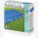Bestway 58107 Flowclear PVC-Abdeckplane Frame Pool Garten 410 x 226 cm blau
