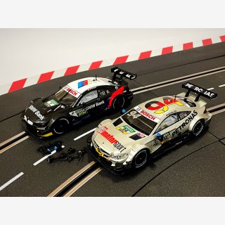 2 Carrera Evolution DTM Fahrzeuge, BMW M4 B.Spengler + Mercedes AMG C 63 P.Wehrlein